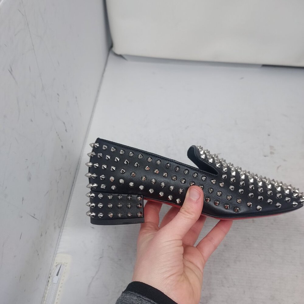 CHRISTIAN LOUBOUTIN WOMENS Black Spikeasy Stud Spike Leather Pump - Picture 3 of 12